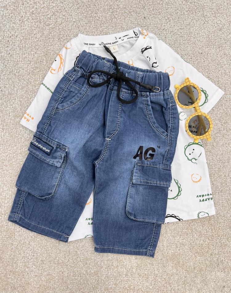 23528 شلوارک جین AG(1تا9سال)