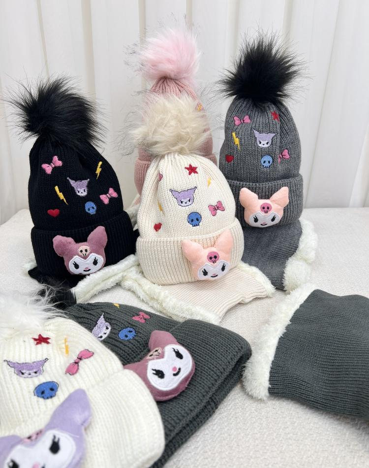 24792 کلاه و شال کرومی2(4تا7سال)