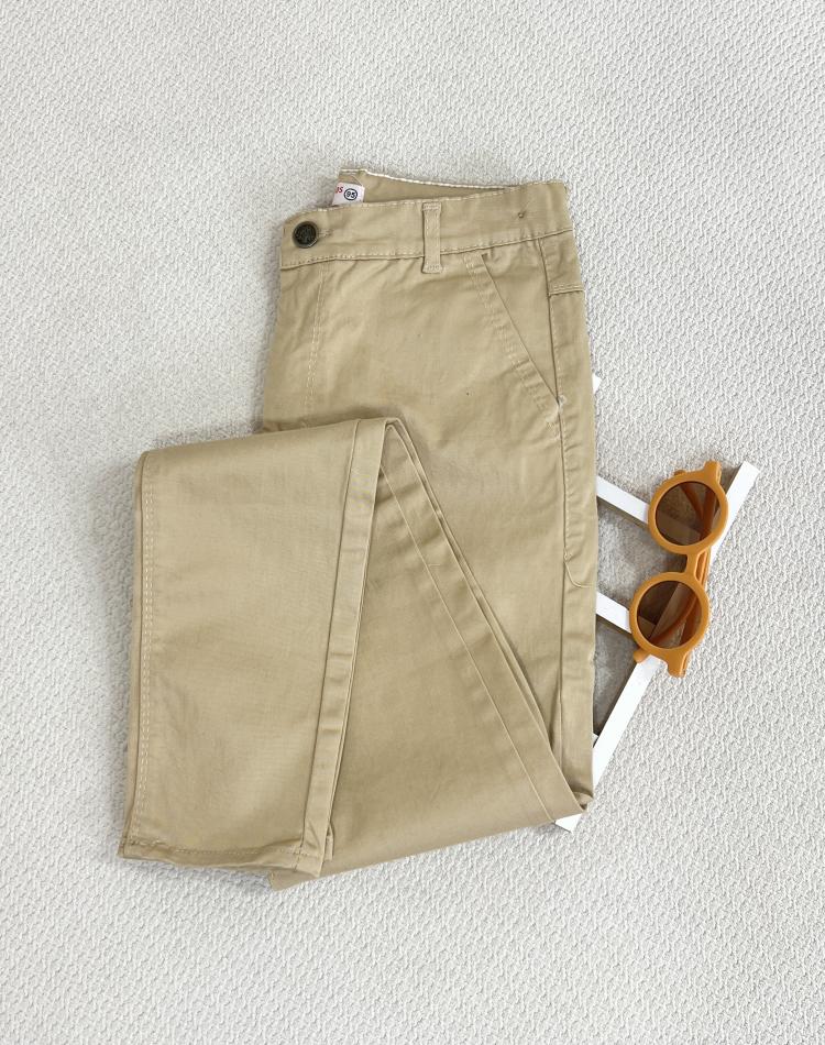 25111 شلوار کتان ایراددار(11تا13سال)